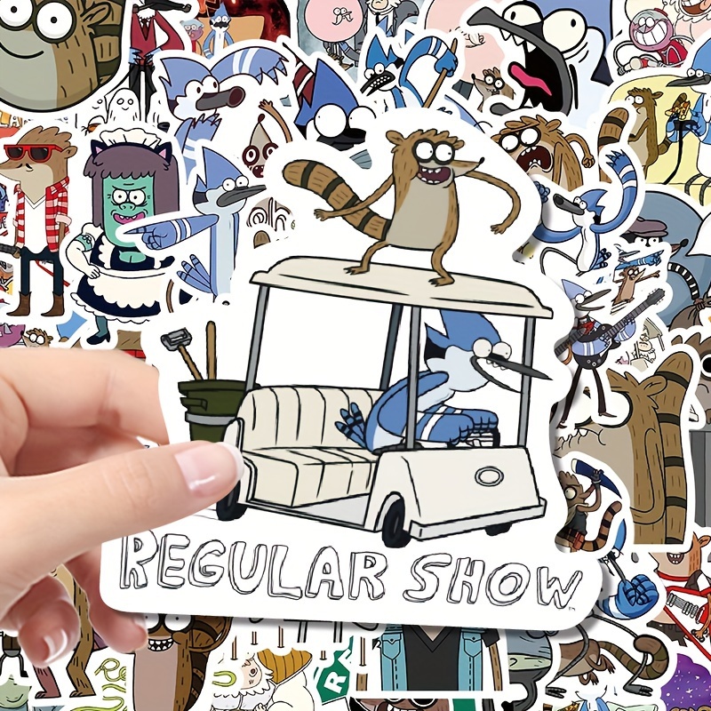 52 piezas de calcomanías regulares del Show - Piel de PVC para portátiles, libretas y tazas - Calcomanías duraderas y adhesivas con tema de dibujos animados para decoración y regalos