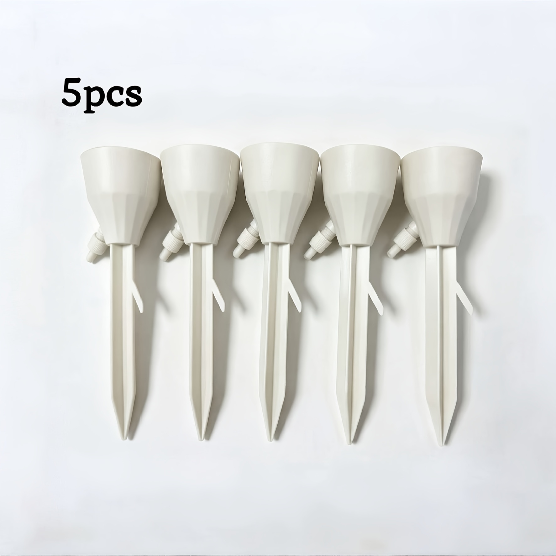 TEMU 5pcs Automatic Watering Spike Set With Adjustable Flow Drip Irrigation System, -free Suitable For Indoor & Plants, European Tap Connector,