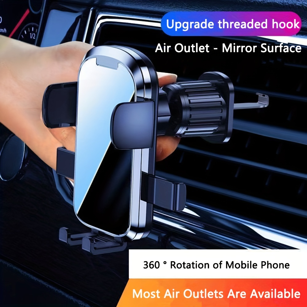 

360° Rotatable Car Phone Mount, Universal Clip Holder, Abs Material, Suitable For 4.7-7" Phones, & Non-shaking Gps Navigation Bracket