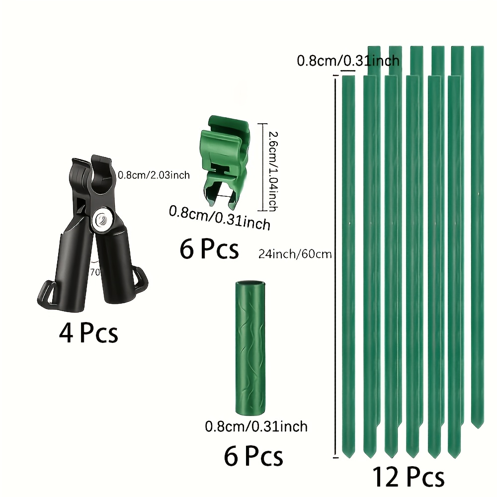 E-shop 28-teiliges Set, inklusive 12 Metallkernhalterungen, 4 A-Typ-Clips, 6 Verbinder und 6 Universal-Verschlüsse - Korrosionsbeständiges, langlebiges