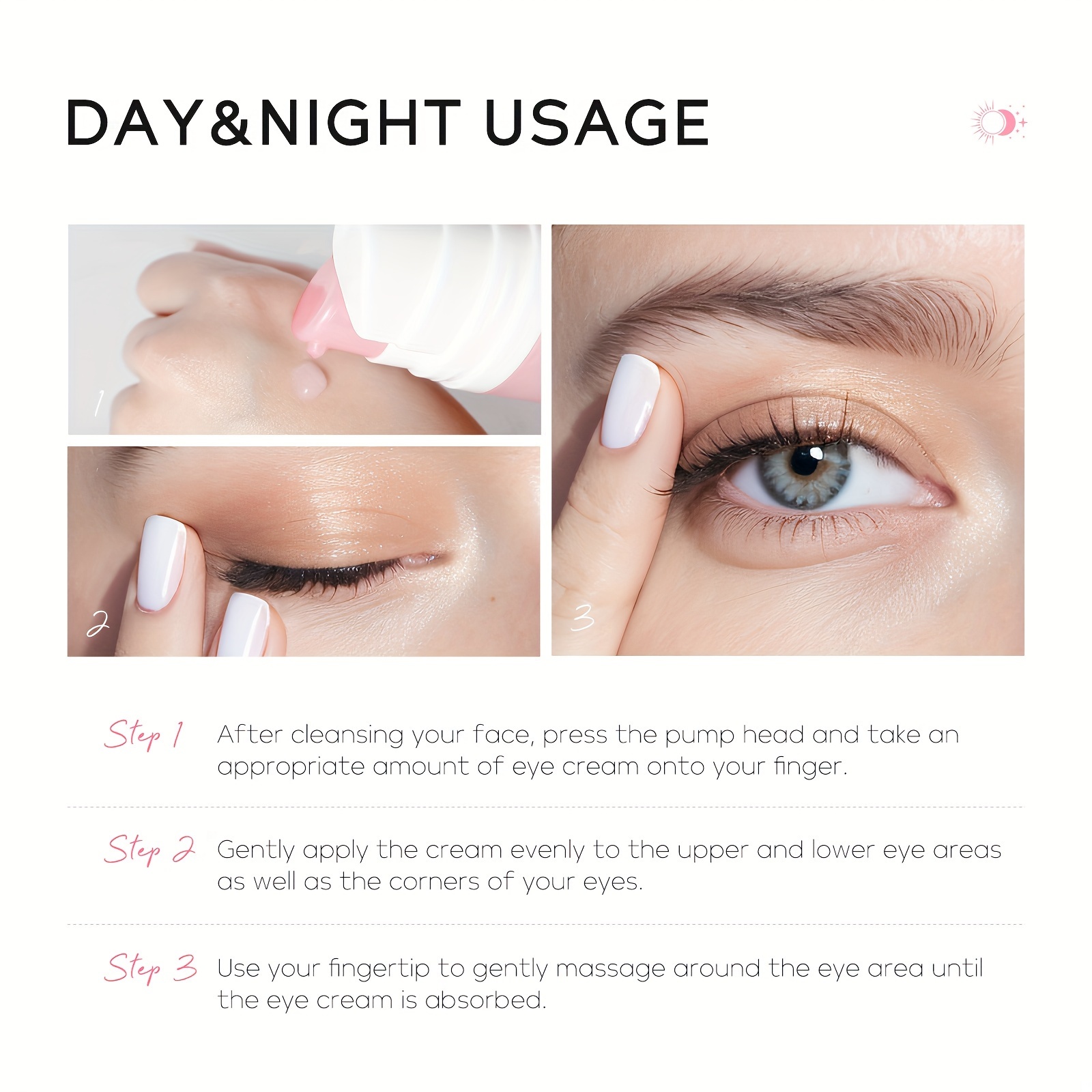 

20g Sakura Day And Night Eye Cream For Combination/dry/oily Skin, Improve Under Eye Skin, Moisturizing Nourishing Skin