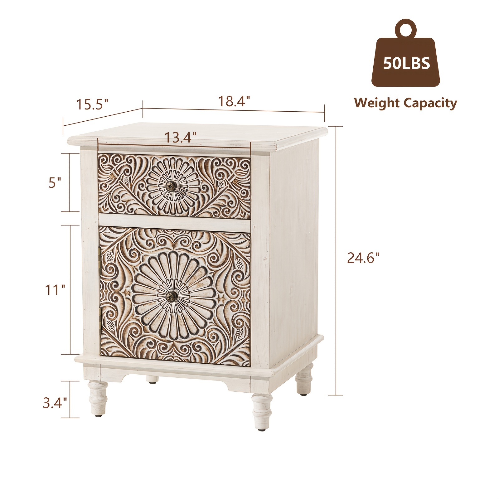 End Table Living Room Small Side Table W Drawer, 18