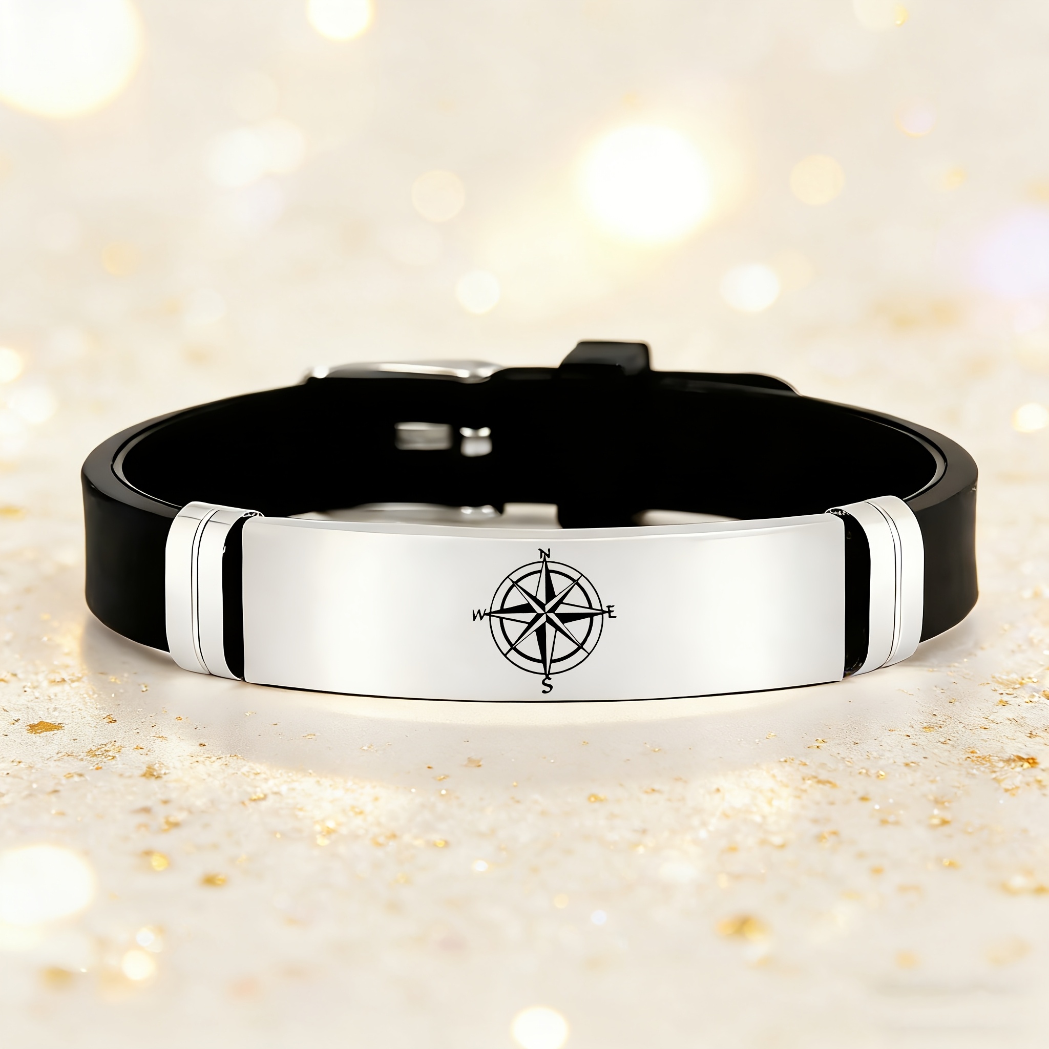 TEMU 202, Bracelet en Silicone Acier Inoxydable 202, Accessoire Symbolisant la Guidance et , un Cadeau pour , et les Partenaires pour les Fêtes, les