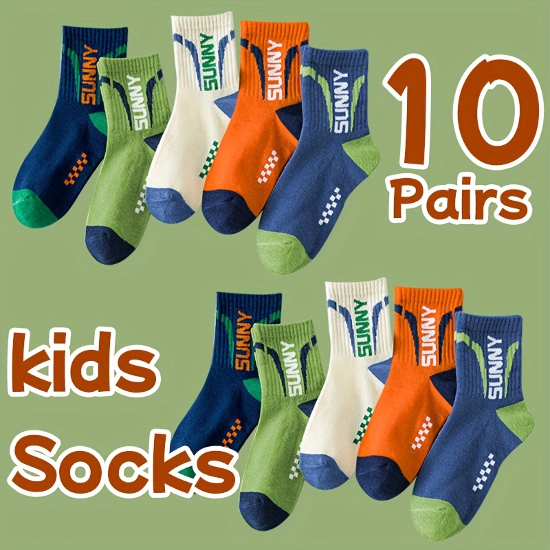 Image of S105 Pairs Of Boys Autumn And Winter New Children's Sports Trendy Socks