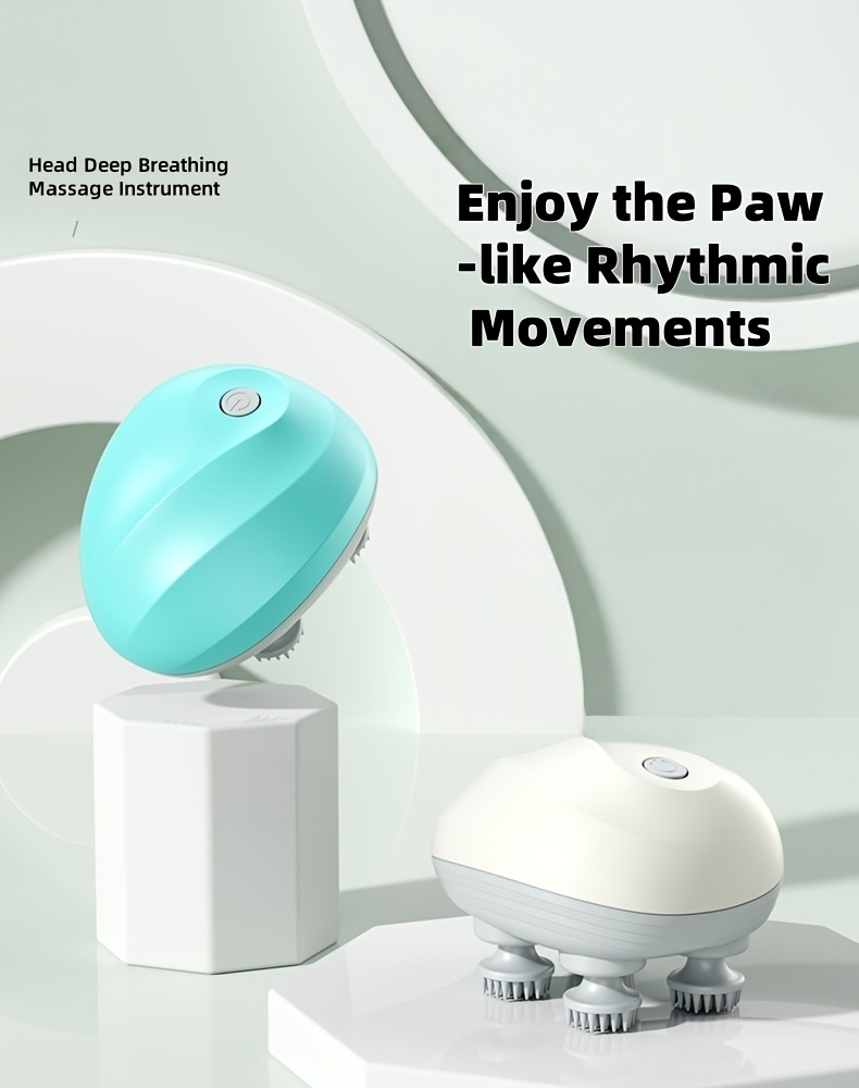 a scalp massage brush featuring a four finger kneading design with 96 soft silicone for scalp suitable for wet and dry is lightweight and has button control for home shower office Product details 0