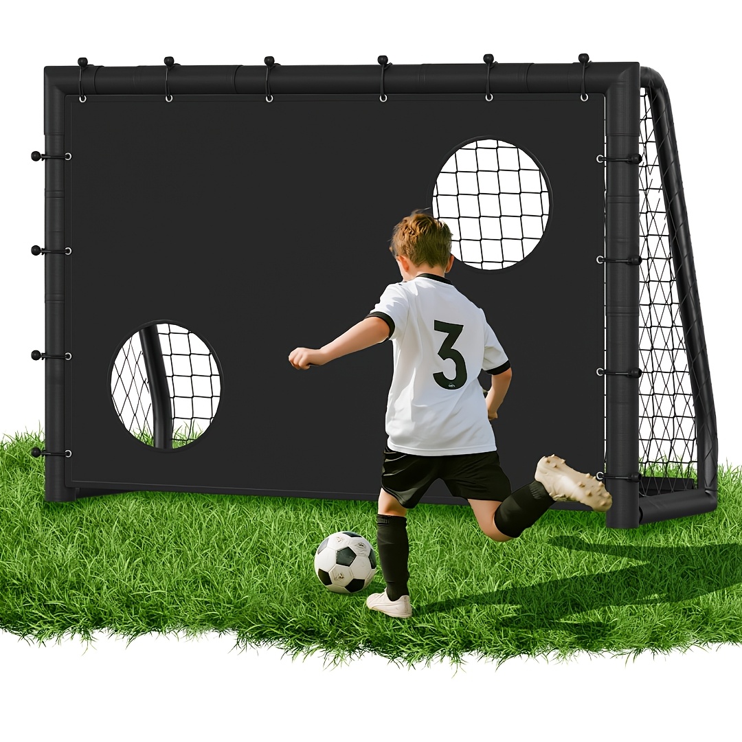 180cm Steel Golden Metal Soccer Goal, 2-in-1 With Net, With And , With Ground Anchors, Suitable For , Parks, , Playgrounds, Backyards, And Gardens