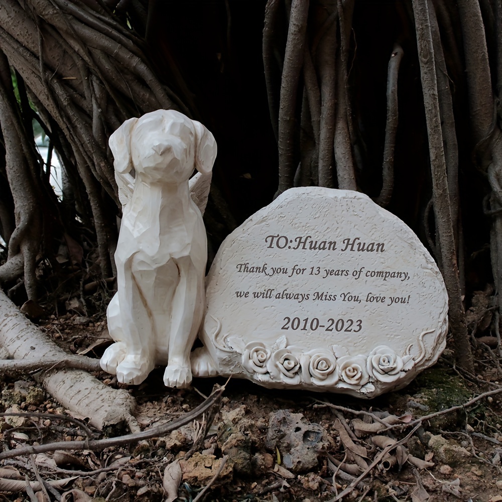 Cat Pet Memorial Stones Gifts,Antique Effect selling Pet Loss SympathyRemembrance Gifts with SolarLight Grave Markers Dog Statue Garden DécorOutdoor