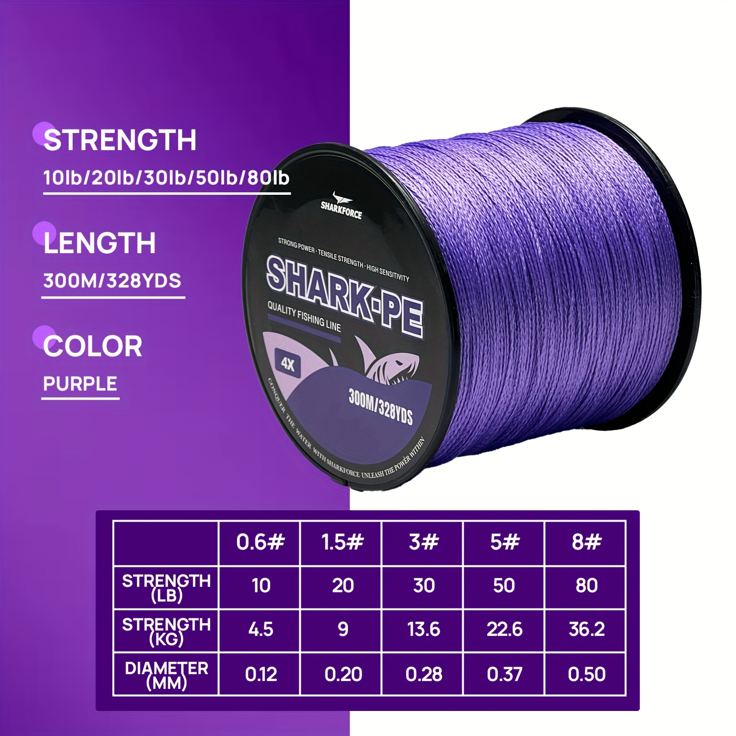 4 strands pe braided fishing line purple - Temu Mauritius