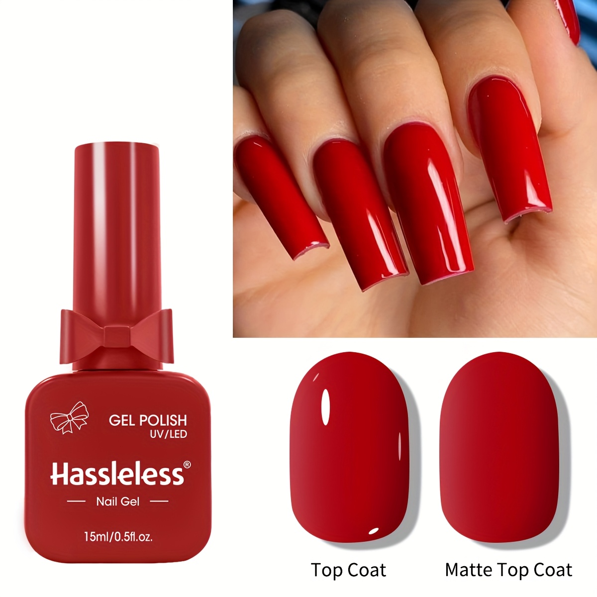 Image of Hassleless Glass Bottle Gel Nail Polish - Gel Nail Polish, Single Bottle, 15ml Each, Long-lasting And Durable, Fashionable High Glossy Effect, Women's Nail Art