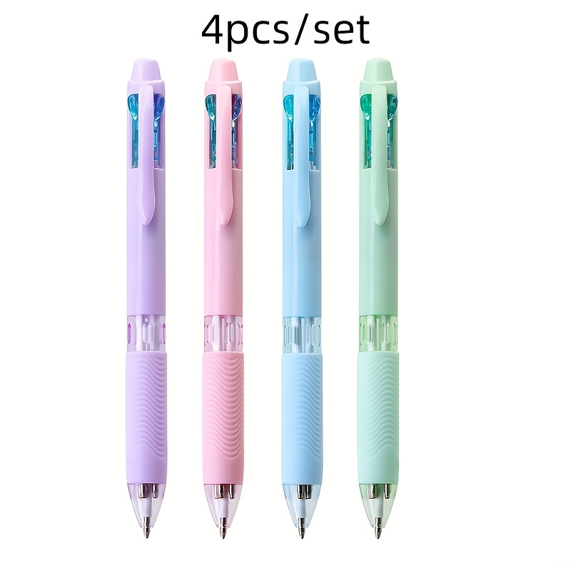 4pcs/set 4in 1 Multicolor Ballpoint Pens Creative Colorful Retractable Multifunction Pen Writing Office Supplies