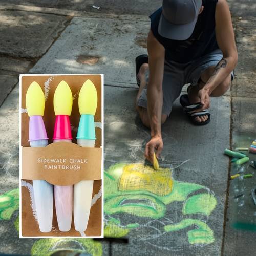 sidewalk chalk paint brush set random colors ground painting tool exquisite gift