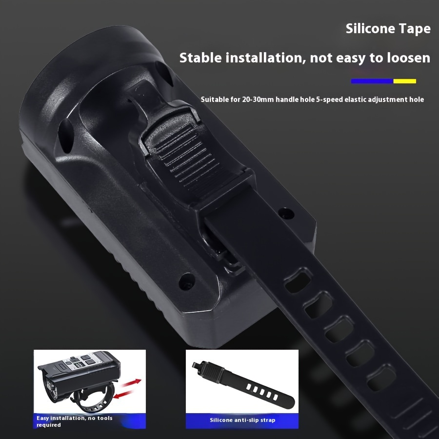 Rechargeable Bicycle Night Light - 1000 Lumens High Brightness, 10 LEDs, ABS Housing, USB Powered, Ideal for Mountain Biking and Night Riding, Bike Lights for Night Riding, Sleek Cylindrical Design, Durable Plastic Body