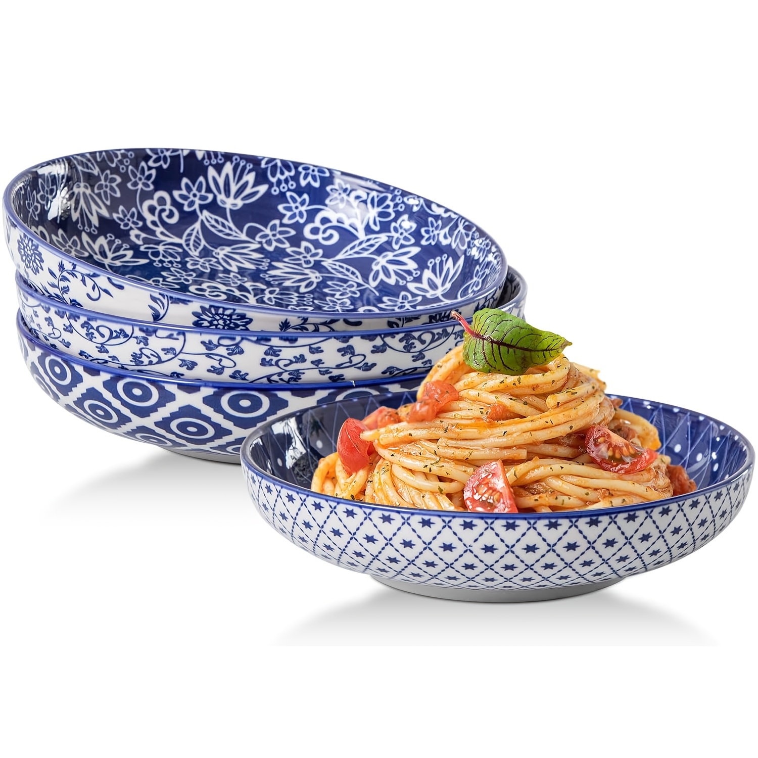 

4pcs Cerkik Pasta Bowls, 32oz, Safe, Round , For , , , Housewarming