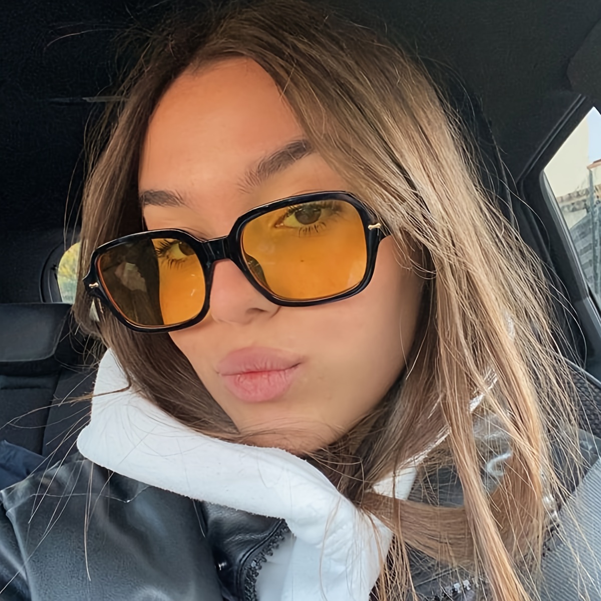 Women S Retro Square Fashion Glasses