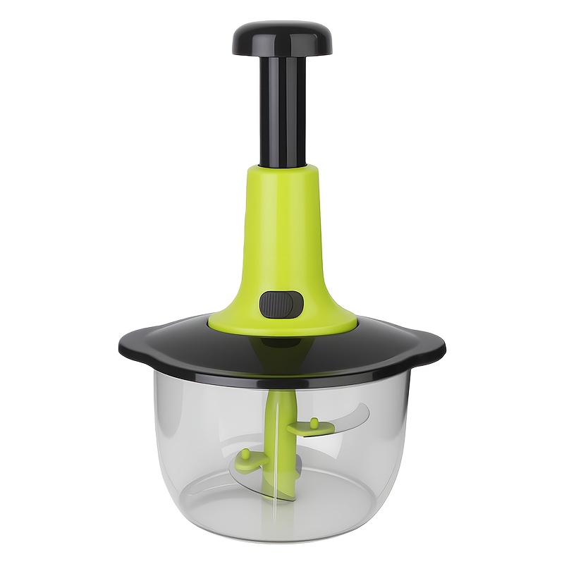 TEMU 1 Set Of Manual Food Processor, Vegetable Chopper, Hand Press - Multi-functional Product - Capacity 900ml | , Suitable For A Wide Range Of