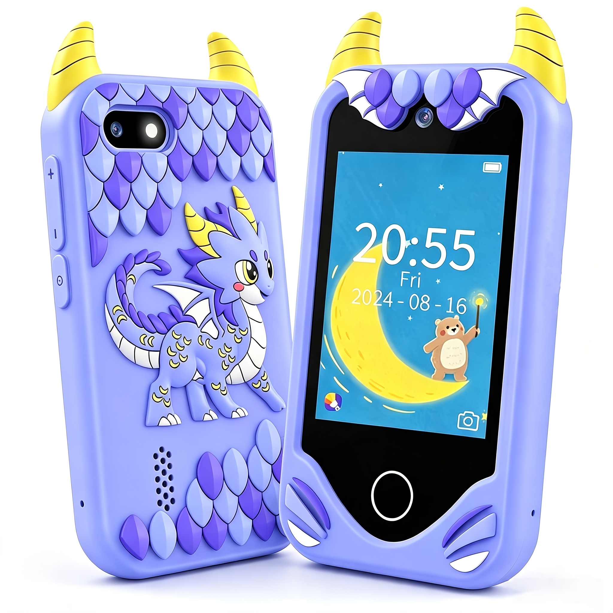 Image of Kids Smartphone Toy, With Puzzle Games, Storybooks, Video Recording, Music Player, Taking Photos, Painting, Flashlight, Alarm Clock, Usb Charging, Rechargeable Lithium Battery