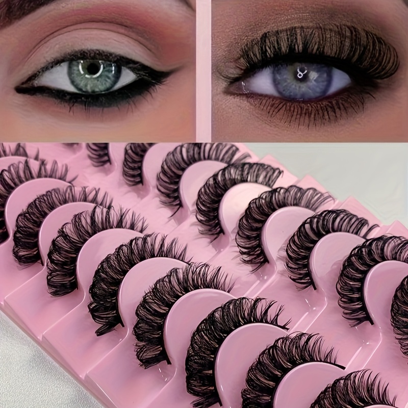 10 pairs russian dd     mink eyelashes set reusable beginner friendly vegan false eyelashes for cat eye dramatic looks self     makeup accessories eyelash application dramatic eyelash look self  eyelashes eyelash extensions 0