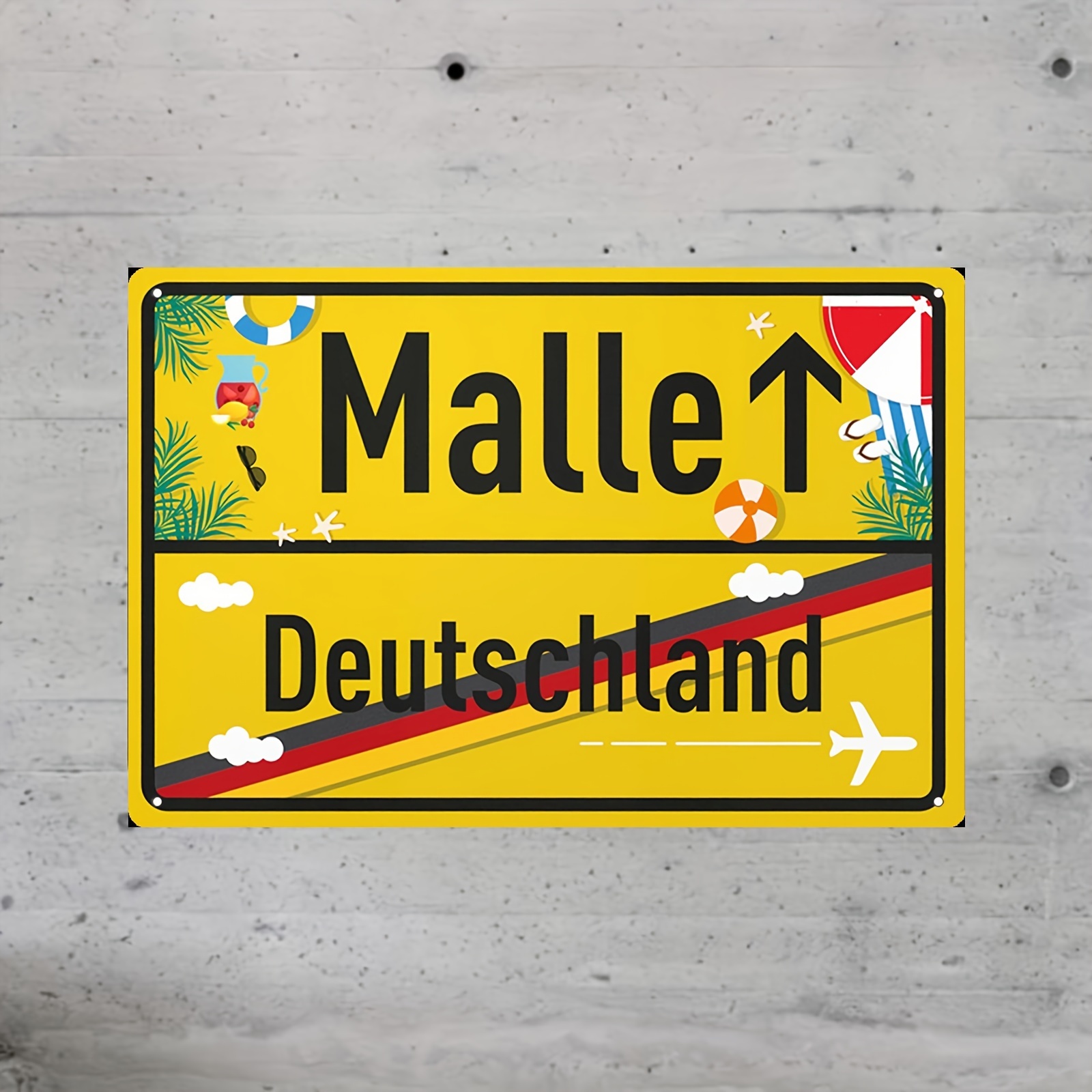 

Malle Mallorca 8x12" Tin Sign - -themed Birthday Parties & Gifts, Funny Men's Party Decor, Needed