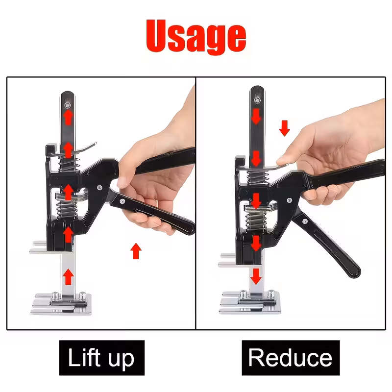 1  function labor saving arm   wall tile locator height adjustable for doors amp cabinets metal construction fixed bracket no power needed Product details 0