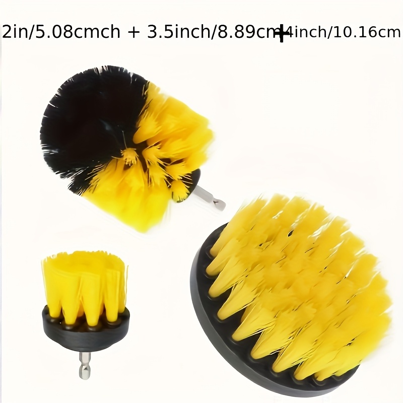 Ampioon 3pcs Electric Drill Cleaning Brush Set, Suitable For Kitchen, Bathroom, Car, And Crevices