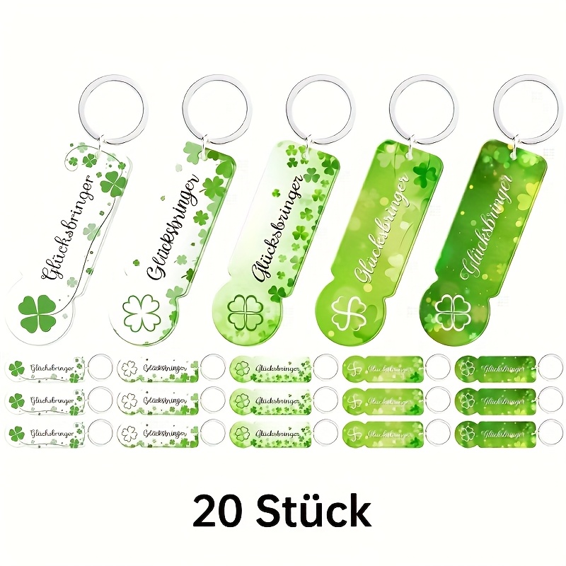 TEMU Geschenk für Sie/Ihn Party-Schlüsselanhänger, Deutsch: Glückwunsch, Alles Gute, Glücksbringer. Party-Geschenk-Füller, Gastgeschenke, Souvenirs.