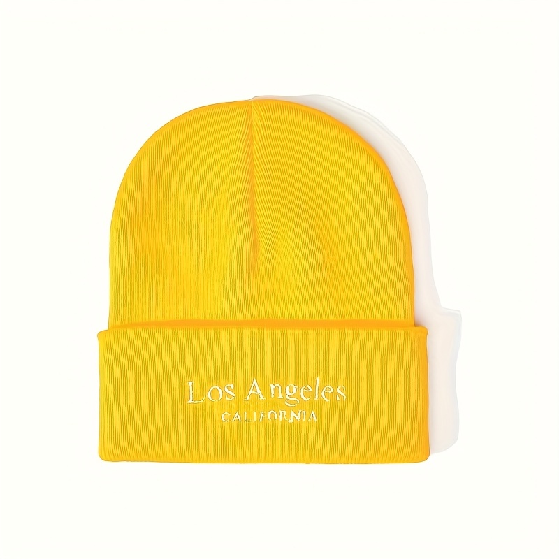 TEMU 1 gorra bordada "Los Angeles" para , color liso estilo Y2K, , transpirable, de moda y versátil. Adecuada para abrigarse salidas al en otoño e