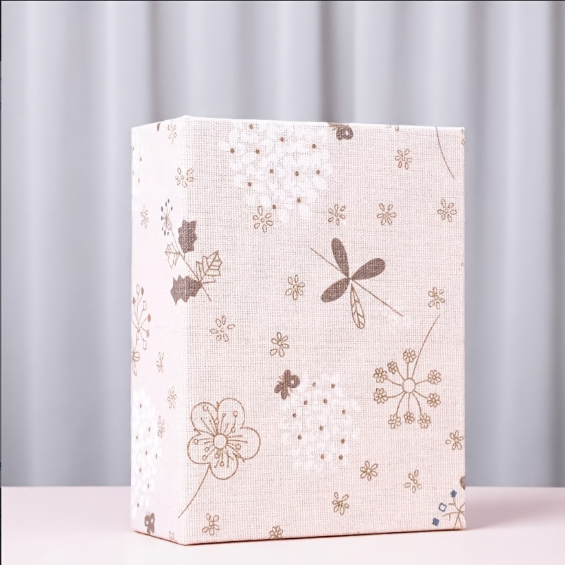 TEMU 1pc Small Flower Series Photo Album, 8-inch 100-pocket Photo Storage Book, 50 Inner Pages, Pocket Size 16.5*22cm, Can Hold A5 Photos, Simple And