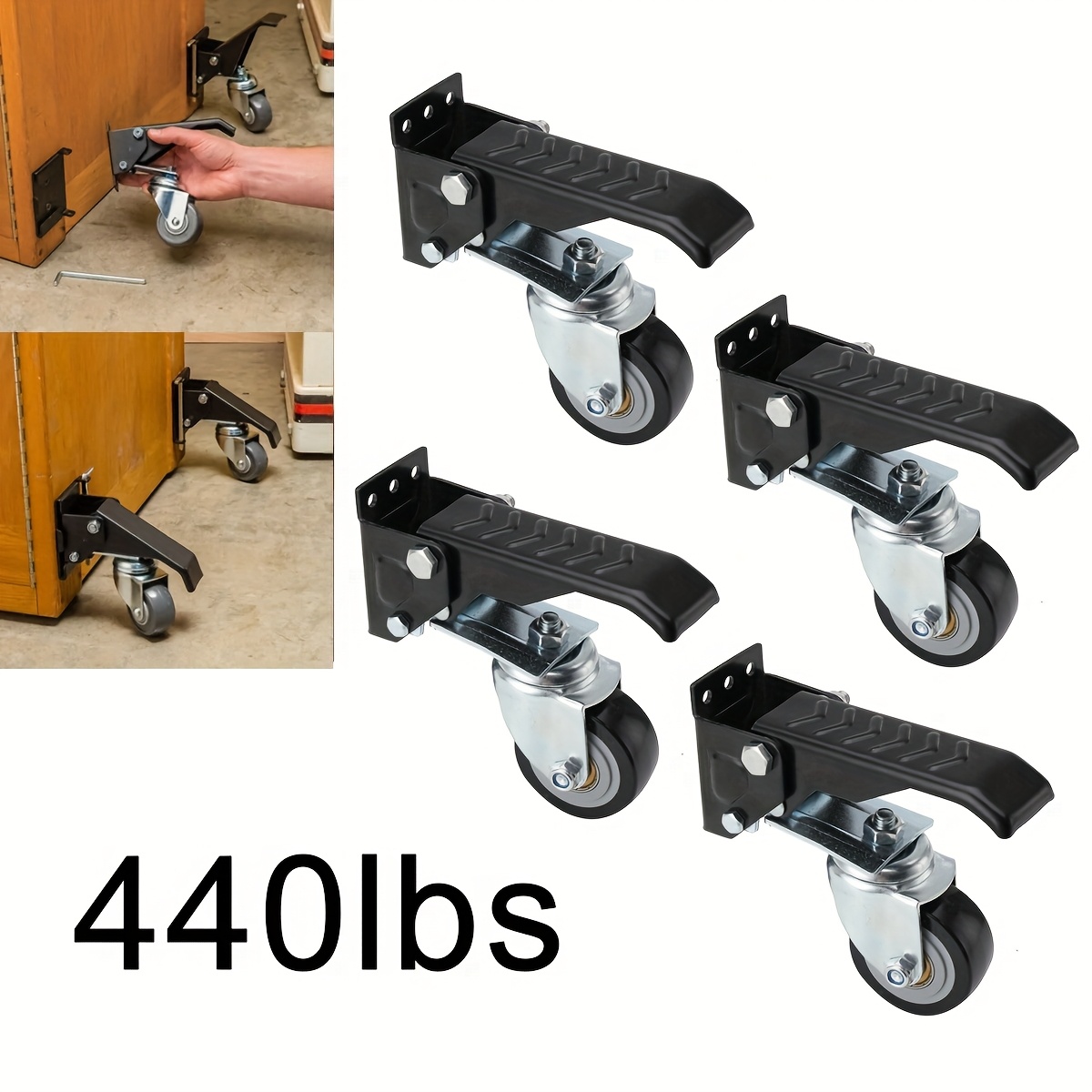 TEMU 4 Workbench Rollers Lifting Rollers For Workbench 200kg Heavy Duty Rollers Furniture Rollers