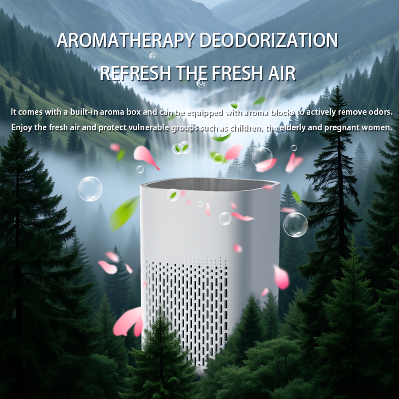 Modern Minimalist Desktop Air Purifier | Upgraded Silent HEPA Filtration System Provides Long-Lasting Clean Air for Bedrooms, Offices, Allergy Sufferers, And Pet Households, Effective Against Pet Hair, Odors, And Dust, Suitable for Office, Desktop