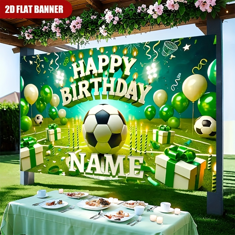 2d Flat Customized Personalized Name "happy Birthday" Series Background Cloth, Prop For Parties And Home Decor – , No Electricity Needed