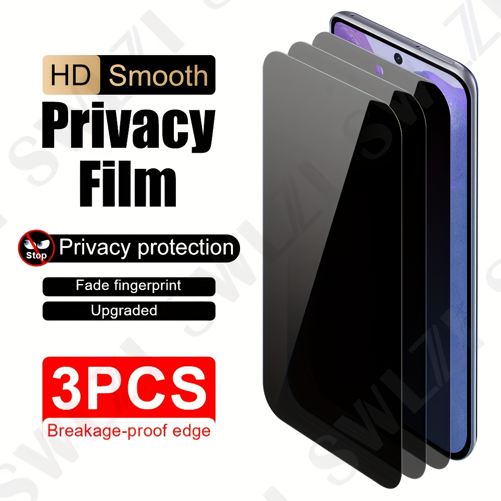 E-shop 3 Stücke Anti-Spy-Folien für Samsung A73 5G/A53/A33, sturzsichere und spionageschützende Vollbildschutzfolie für A23/A13/A13 5G, A03/A03S,