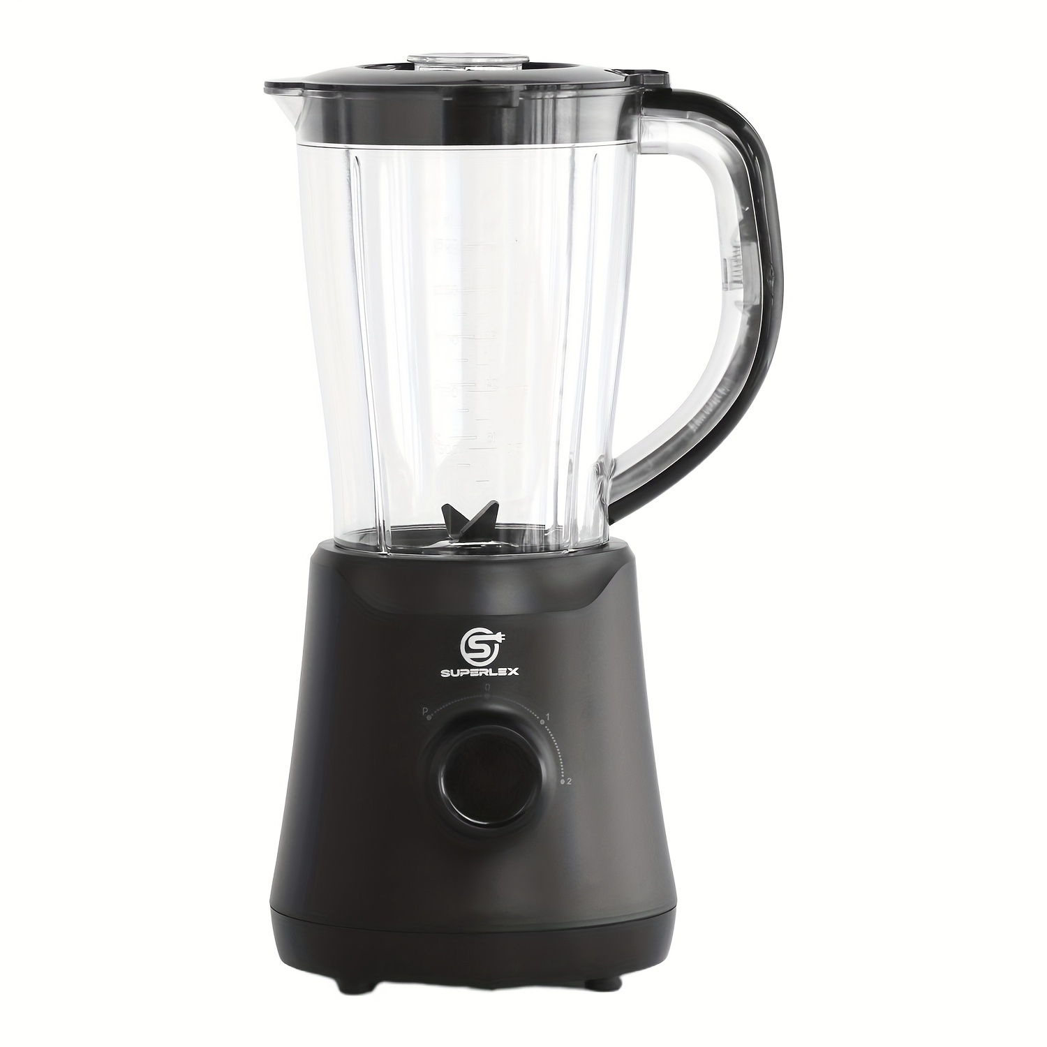 E-shop SUPERLEX Küchenmaschine 500 W mit 1,5 L Kunststoffbecher, 2 Geschwindigkeiten und Pulsfunktion, Edelstahlklingen, Leistungsstarke Küchenmaschine