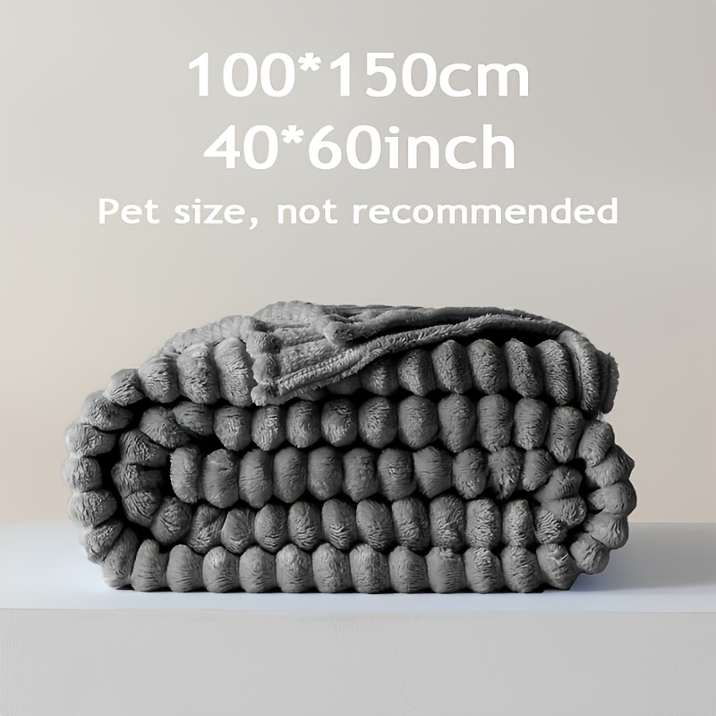 TEMU 1pc Cuddly Plush Fluffy Winter Blanket, Comfortable Autumn Throw Blanket, Warm Plush Blanket For Indoor Home Sofa Bed, Outdoor Decking Outdoor