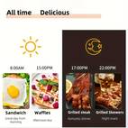 multifunctional sandwich maker three baking panels from portable panini breakfast maker with high power double sided heating suitable for flipping steak and grilling cheese non stick coating easy to clean waffle maker