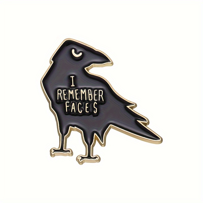 Image of 1pc Creative English Enamel Brooch, Bird " You" Pins, Lapel Badge, Cartoon Animal Jewelry For