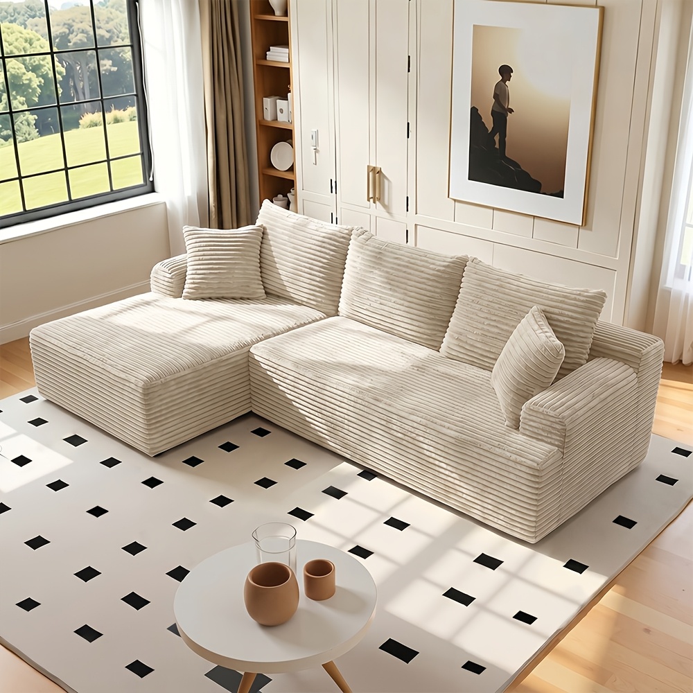 Image of Modular U Shaped Corner Sectional Sofa, Modern Minimalist Style Living Room Furniture, Ultra Soft High Elastic Cushion, Extra Deep Seat, Design, Detachable And Reconfigurable Combined Sofa