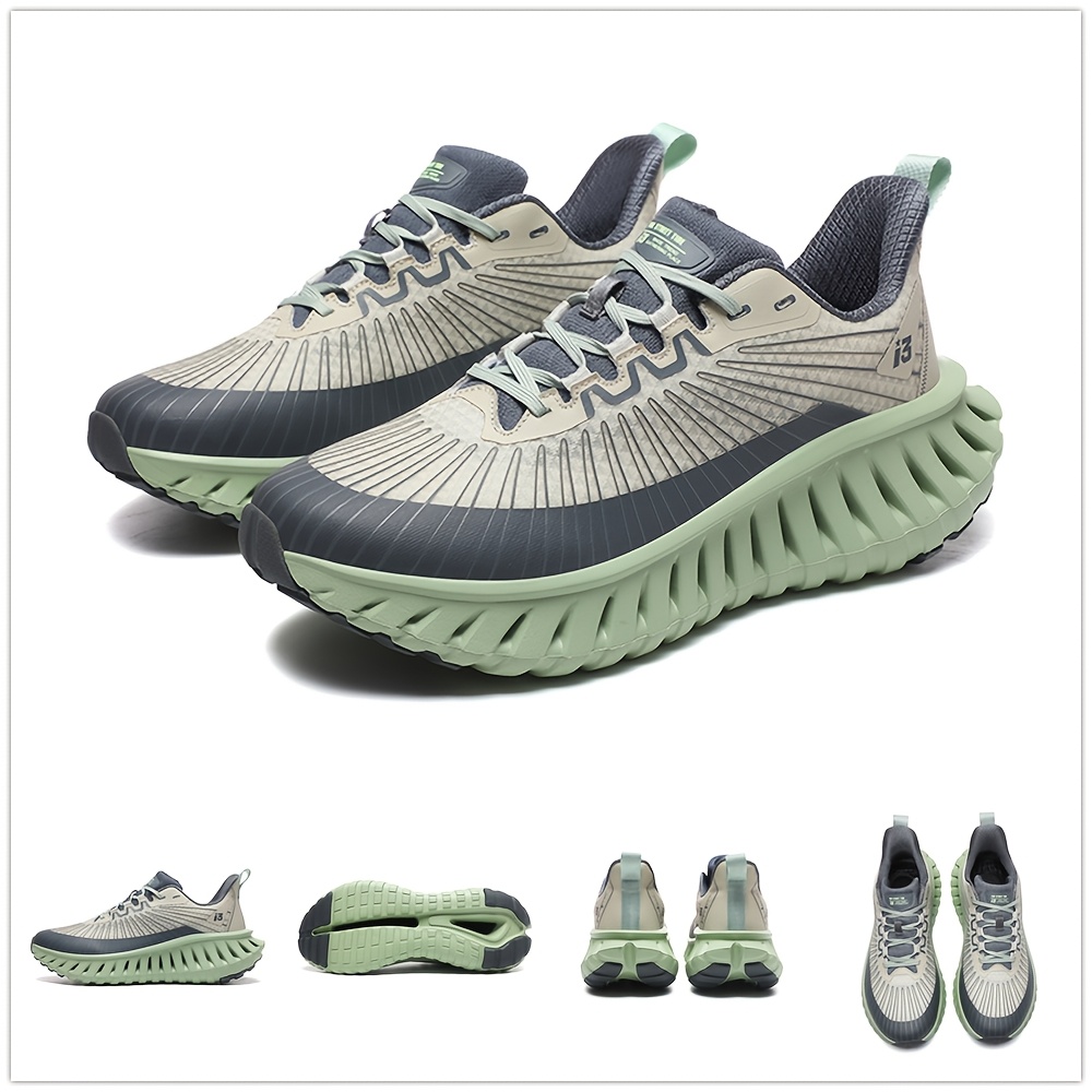 Men'S Technology Carbon Board Running Shoes | Breathable Athletic Sneakers with Cushioned Shock Absorbing EVA Chunky Sole, Casual Sporty Look, Slip-resistant Wear-resistant All-Terrain Grip for Gym, Jogging, Marathon - Running & Work Out Training Sh