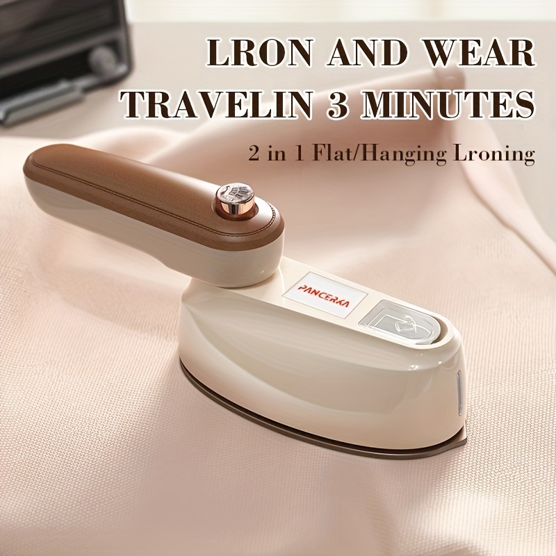 

1pc, Portable Travel Mini Iron For Clothes, Foldable Handheld Mini Electric Iron, Small Mini Electric Iron Fabric Wrinkles Remover With Dry And Wet Ironing For Home And Travel, Household Items