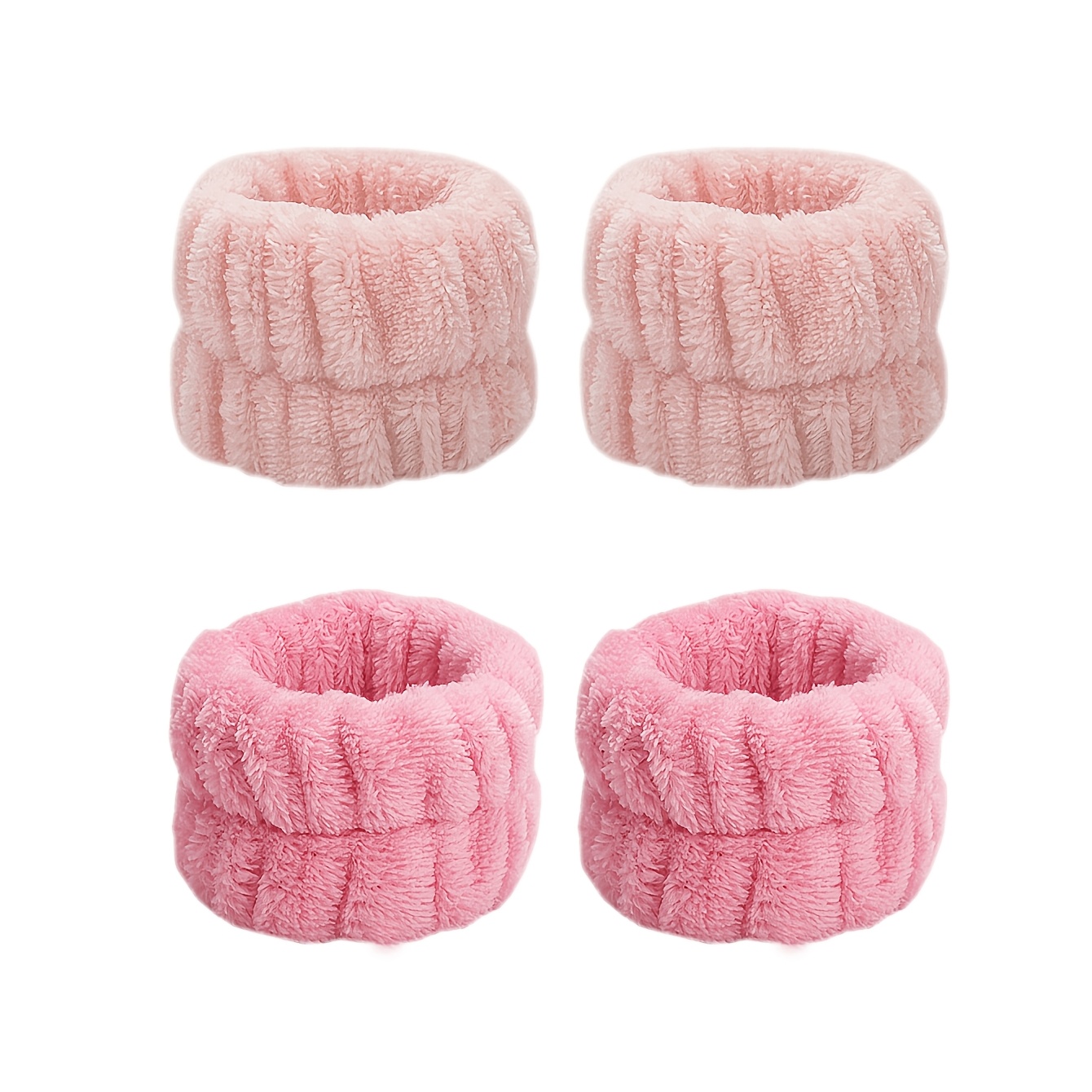TEMU 4pcs Microfiber Wrist Bands For Face Washing, Absorbent Face Washing Wristbands, Spa Wristbands For Face Washing, Wrist Towels For Face Washing,