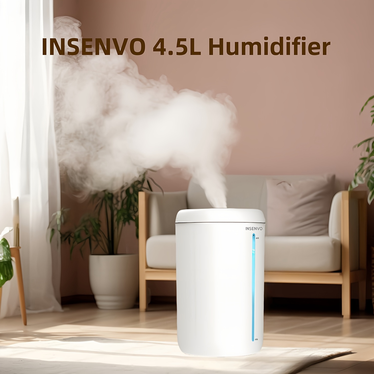 

4.5l/3l Umidifier, Humidifier For Home, Bedroom & .18 Gallon Humidifier, Quiet & Easy To Clean With 3 Levels, Auto Off, Night Light, Nozzle, Proof, 2 Different Sizes Of Humidifiers