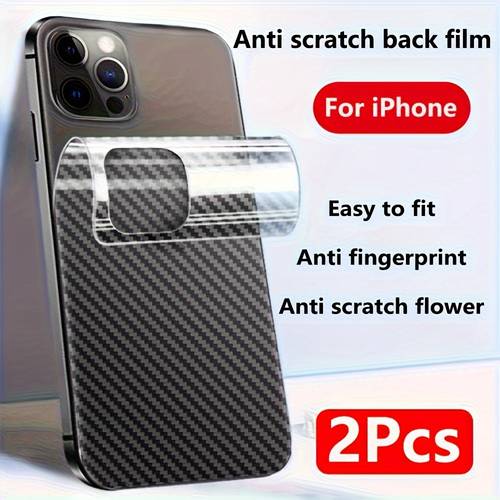2pcs anti slip and anti scratch back film carbon fiber protective film for iphone 14 1516 plus 11 12 13 14 15 pro max 14 pro 15pro 16pro 16