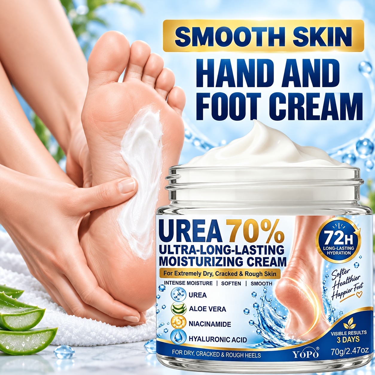 Urea 70% Ultra-Long-Lasting Moisturizing Cream, 40g