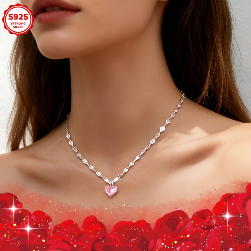 Unisex 925 Sterling Silver Heart Pendant Necklace — Gift Idea