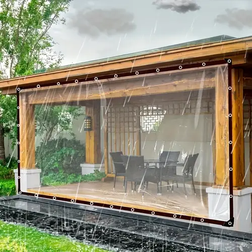 clear waterproof tarps 10x12ft poly tarpaulin waterproof clear tarps clear tarps with grommet outdoor garden rainproof covering for covering henhouse porch canopy plant enclosure gardening