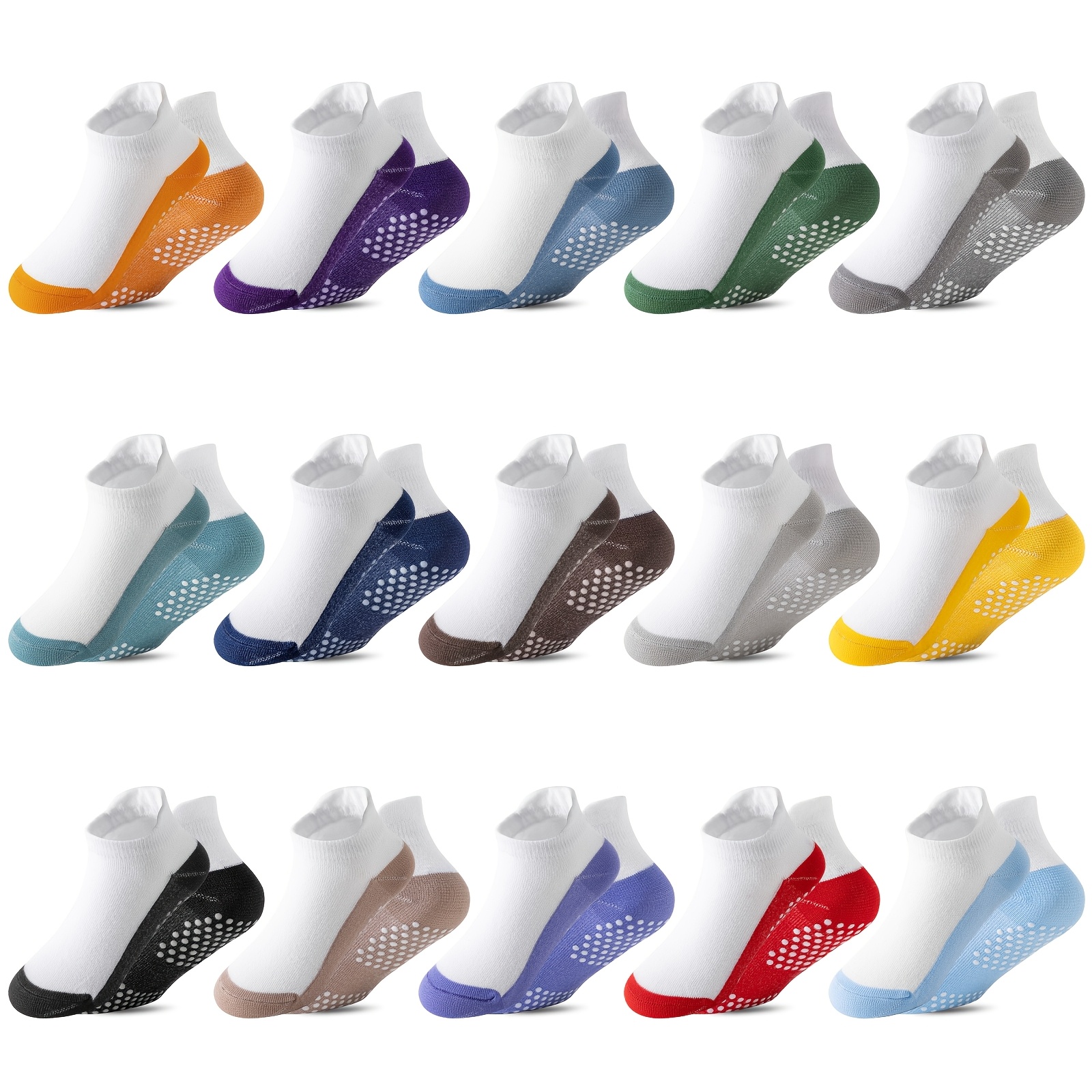 Image of 15 Pairs Of Baby Girl And Baby Boy Anti Slip Ankle Sports Shock-absorbing Socks, Casual Socks, Comfortable And Breathable Outdoor Socks