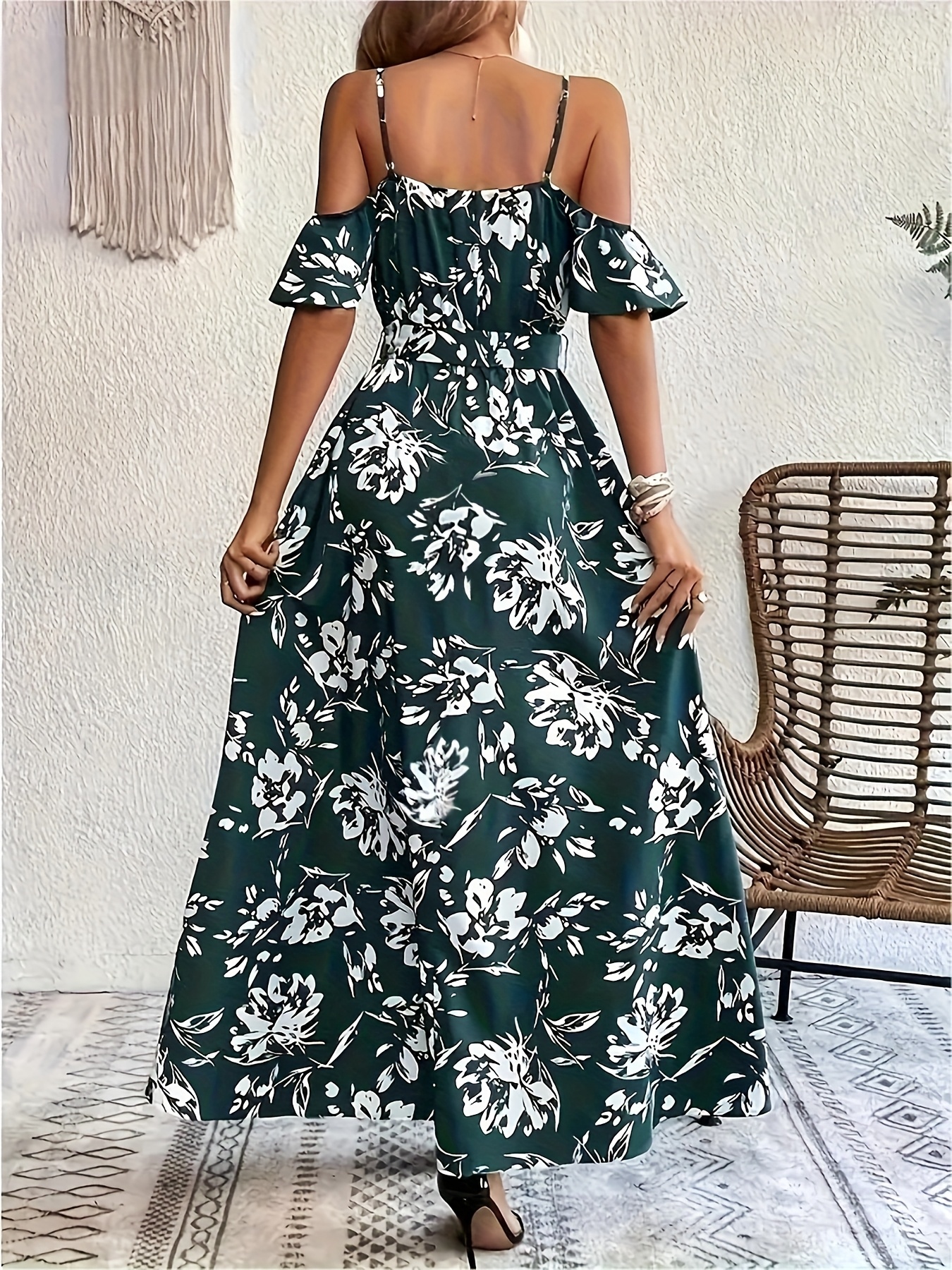 green chiffon dress Olive Green Chiffon Bridesmaid Dresses A-Line V-Neck Spaghetti Straps Ruched Chiffon Bridesmaid Dresses With Slit