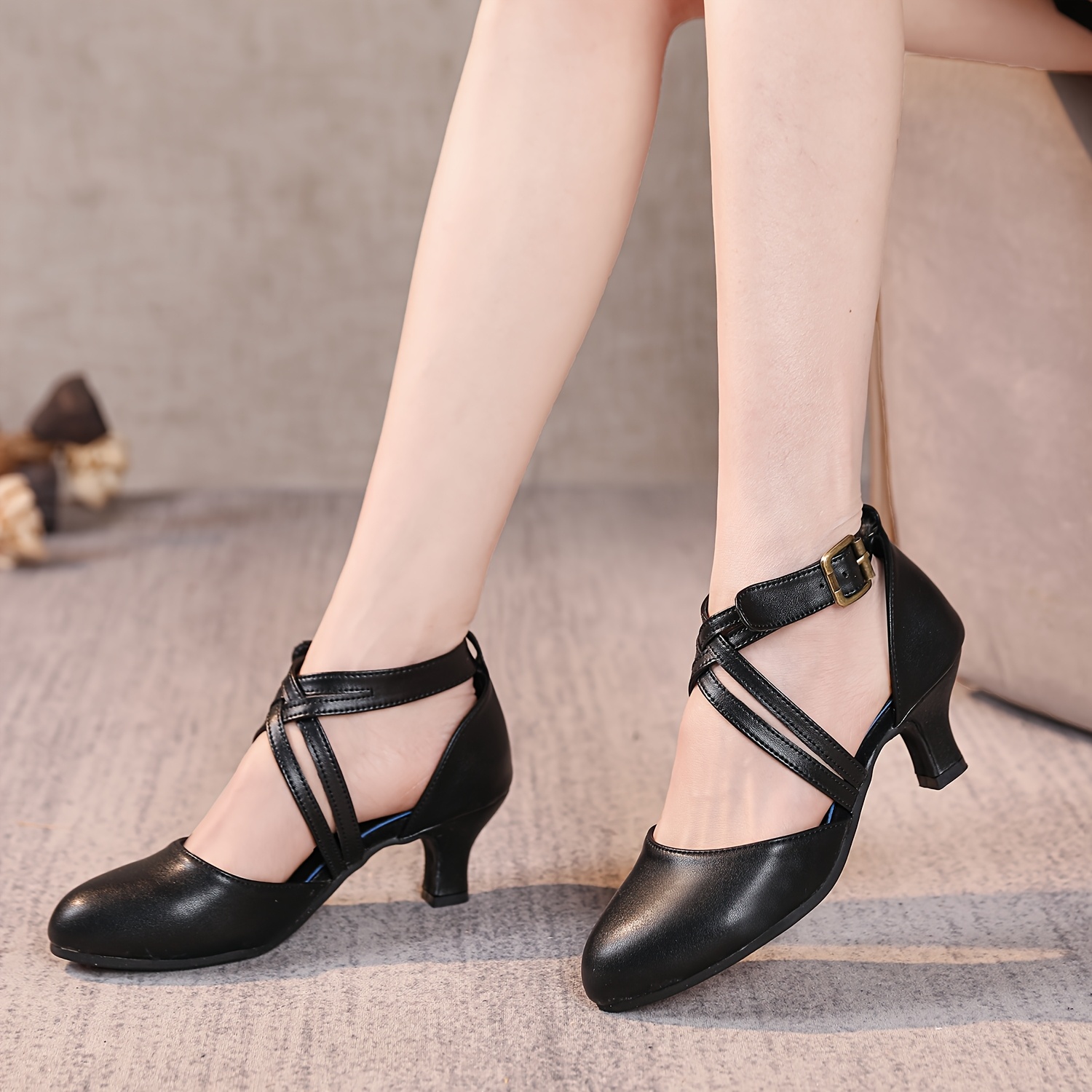 Chaussures Danse Femme Semelle Souple - Ballet, Jazz, Latin, Intérieur, Noir,  Neuves