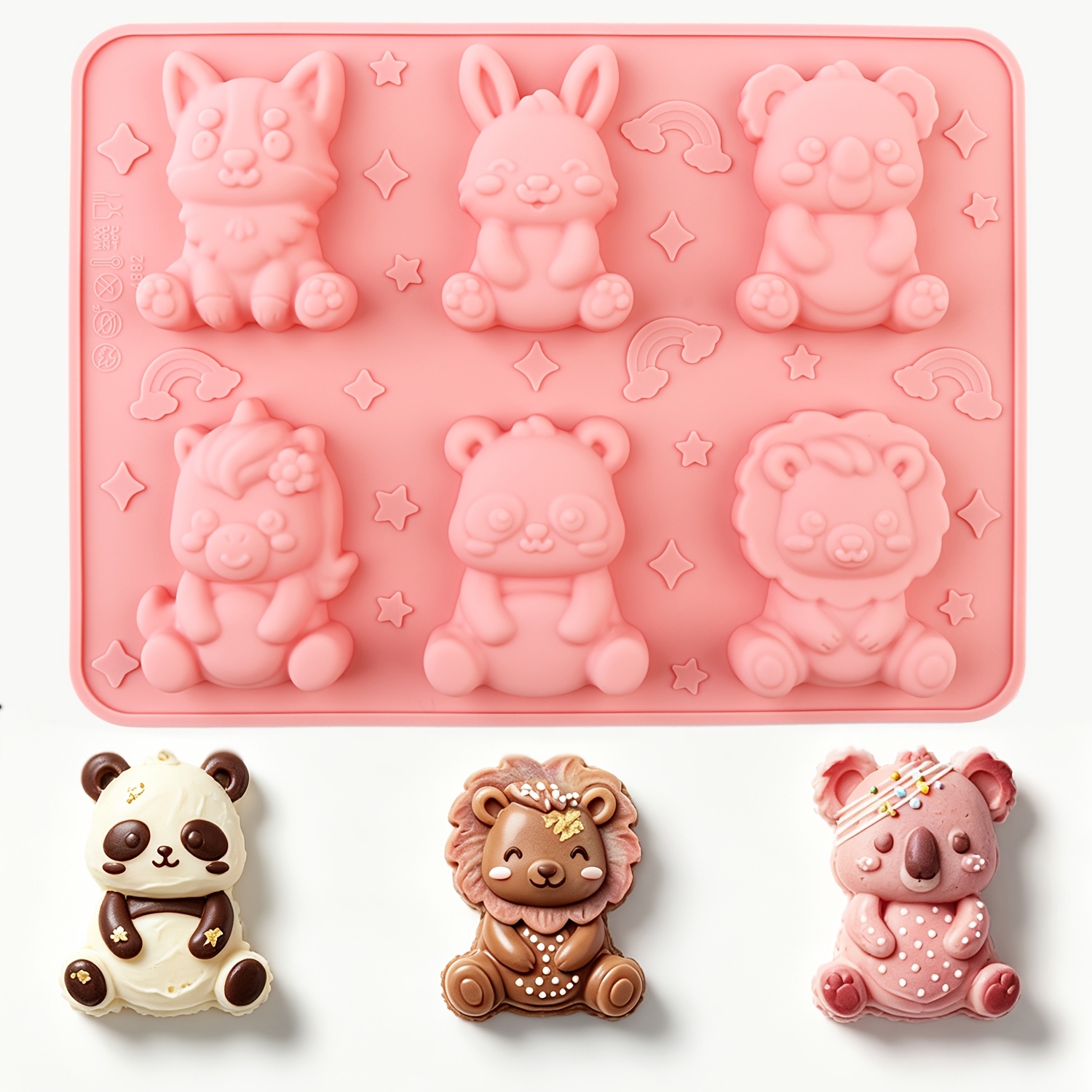 TEMU A Small Rabbit-shaped Silicone Cake Mold, Silicone Cookie Mold, Candy Mold, Chocolate Mold, Suitable For Jelly, Cakes, Cheesecakes, Brownie,