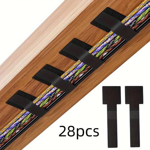 28pcs self heavy duty cable ties multi purpose hook and loop fasteners reusable cable organizers for of computer data cables cords essential for desktop cable management suitable for cords tidying up