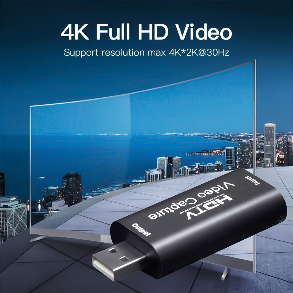 AyeVision Video Capture Card HDMI To USB-C, HDMI To Type C Audio Video Capture Cards Adapter Convertor 1080p 4K HD Record Video Audio For Capture Content Live Broadcasting Video Conferences